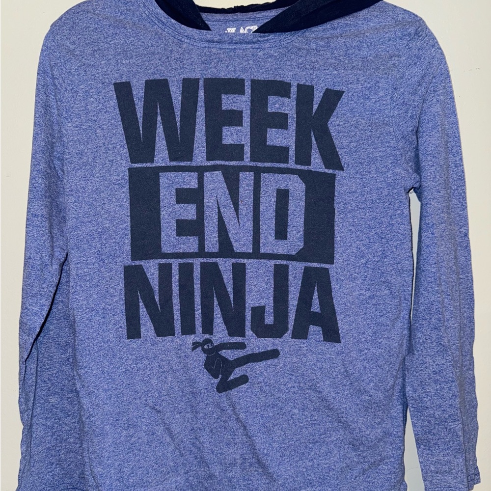 Kids Blue Weekend Ninja Shirt